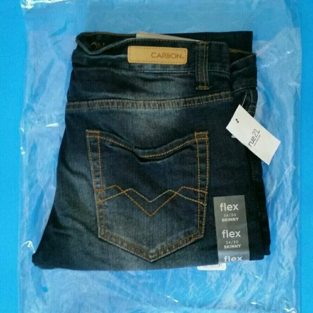 Rue 21 men's carbon blue skinny jeans NWT